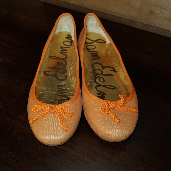 Peachy Orange Sam Edelman flats